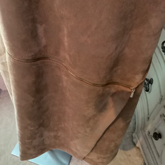 Calvin Klein plus size 20 dress brown faux suede - Picture 3 of 4